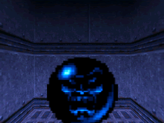 Taking the Soul Sphere in Doom 64 map 32, HECTIC