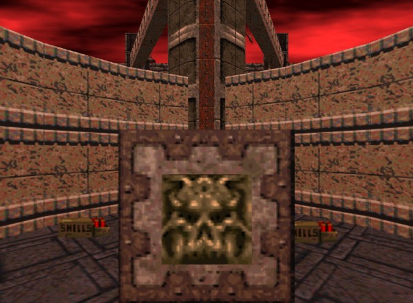 Doom 64 level image: First-person view (FPV)