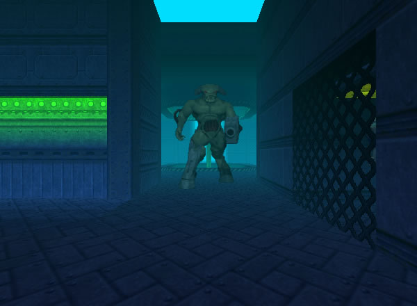 Doom 64 level image: First-person view (FPV)