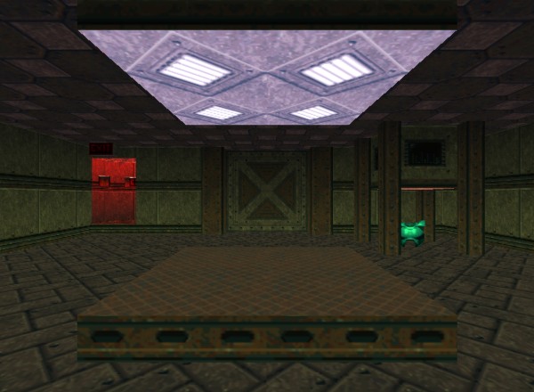 Doom 64 level image: First-person view (FPV)