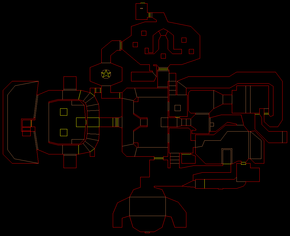 PlayStation Doom level 5, PHOBOS LAB: Level map