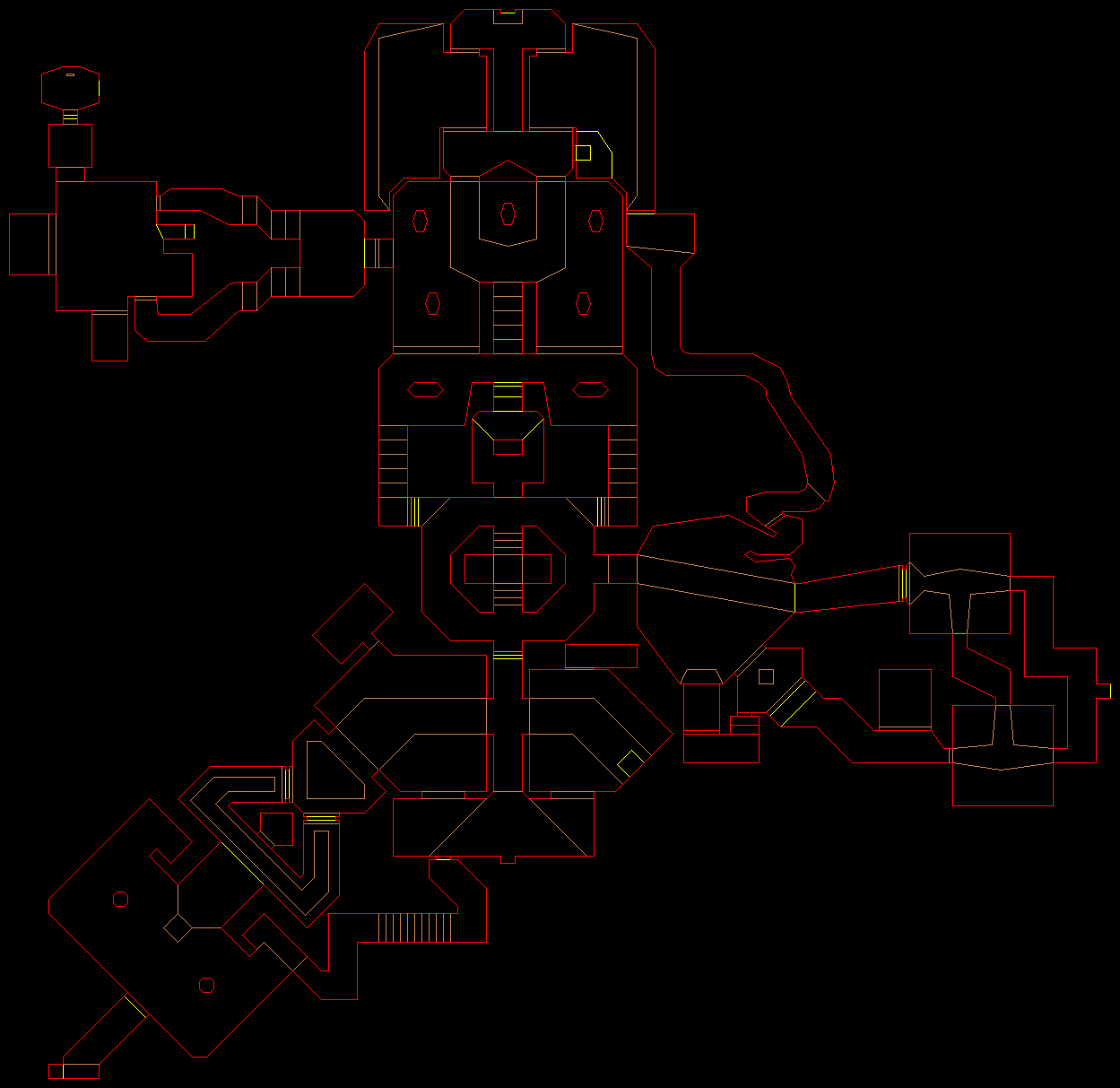 PlayStation Doom level 6, CENTRAL PROCESSING: Level map