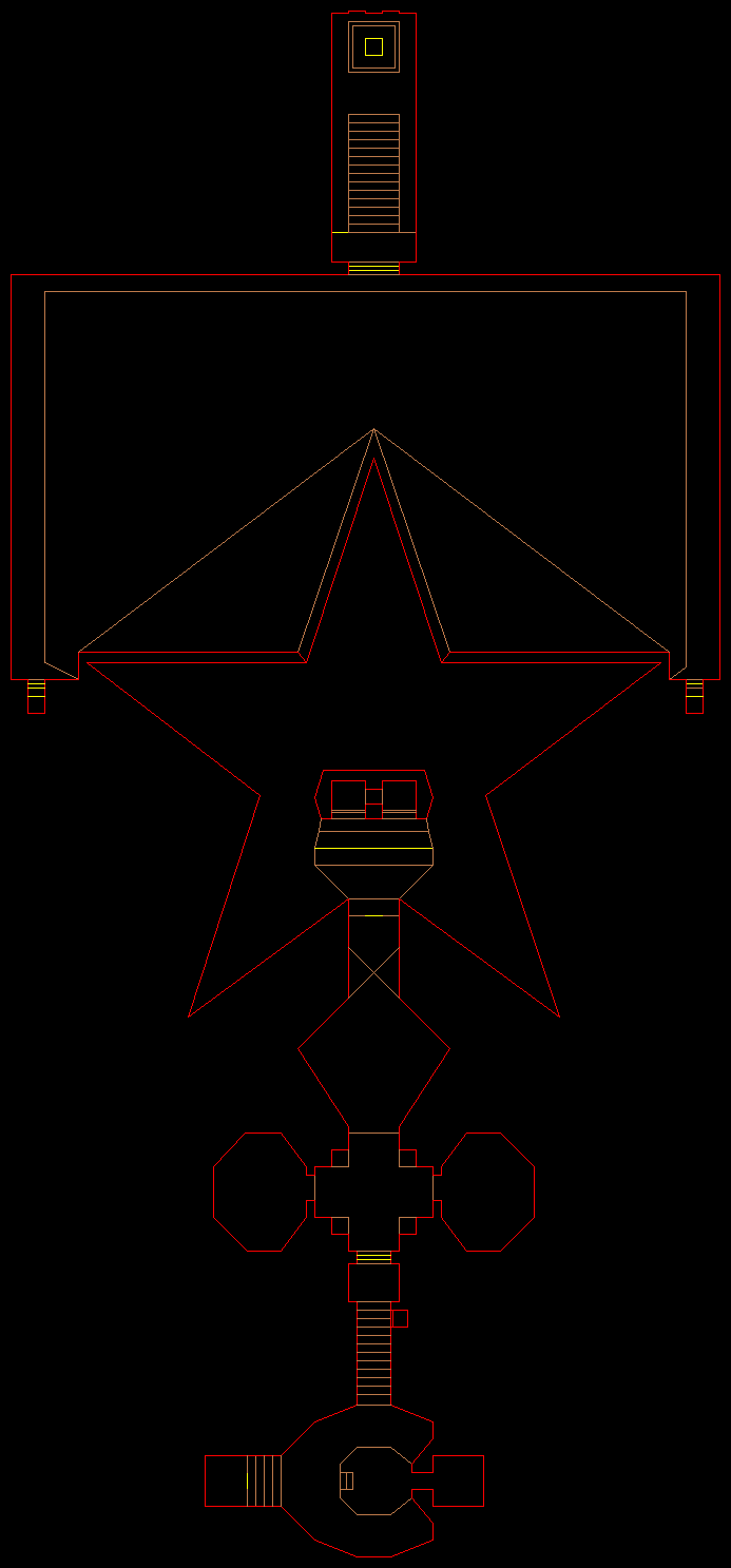 PlayStation Doom level 8, PHOBOS ANOMALY: Level map