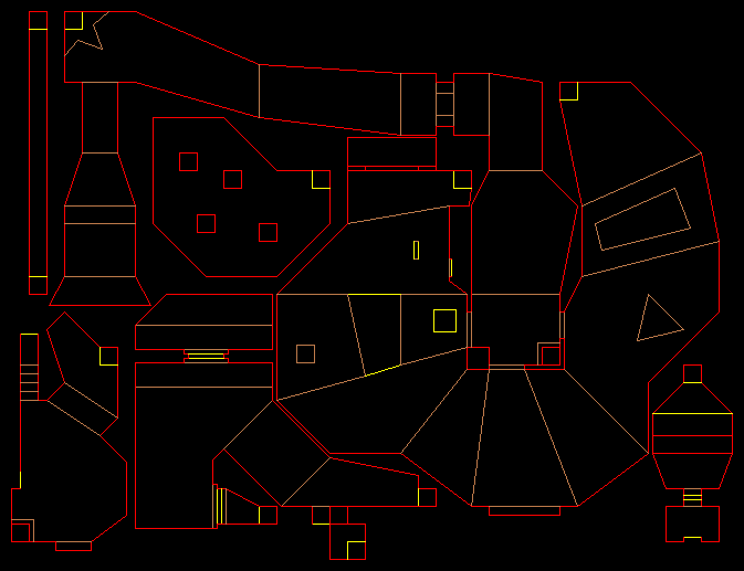 PlayStation Doom level 9, DEIMOS ANOMALY: Level map