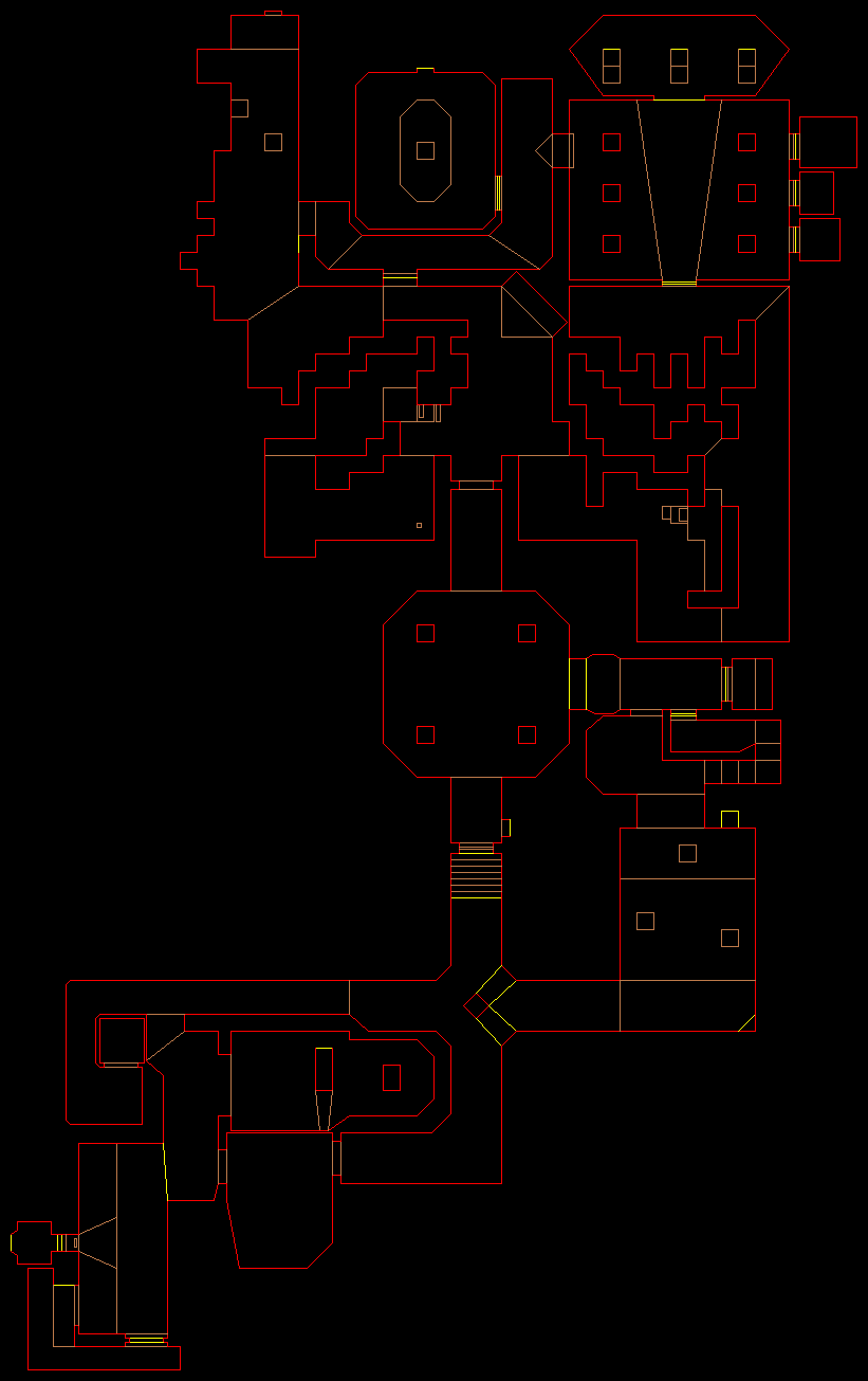 PlayStation Doom level 10, CONTAINMENT AREA: Level map