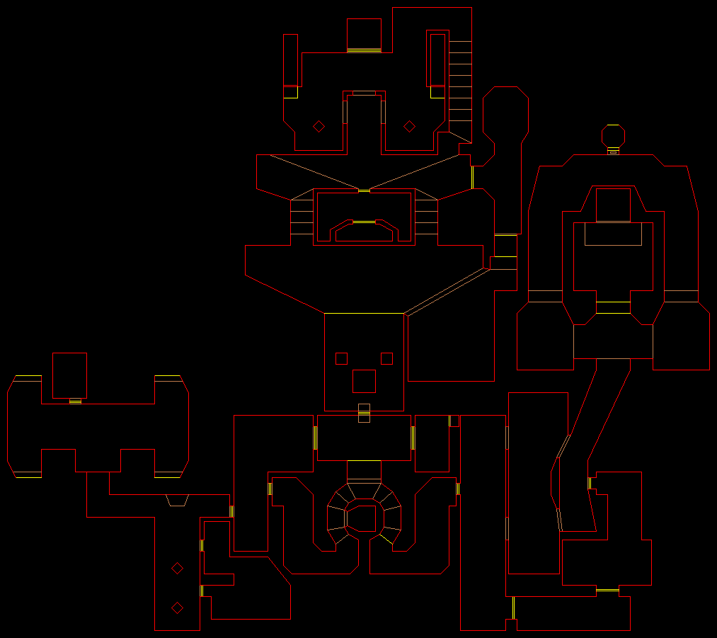 PlayStation Doom level 13, COMMAND CENTER: Level map