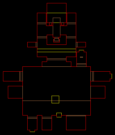 PlayStation Doom level 16, HELL GATE: Level map