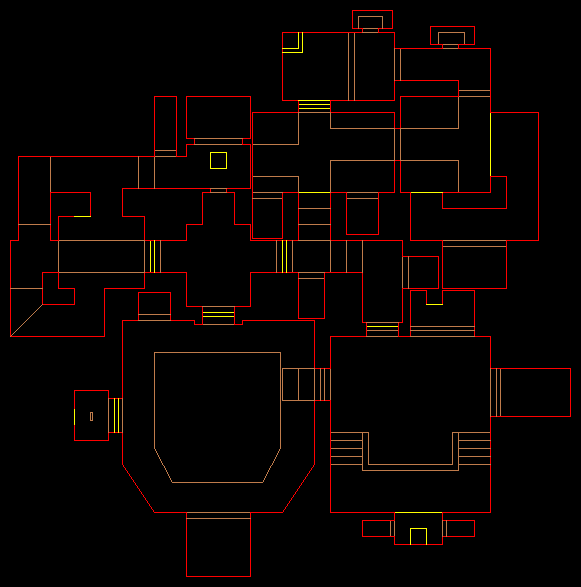 PlayStation Doom level 17, HELL KEEP: Level map