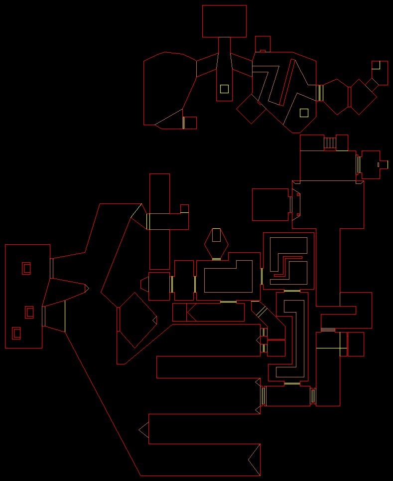 PlayStation Doom level 19, HOUSE OF PAIN: Level map