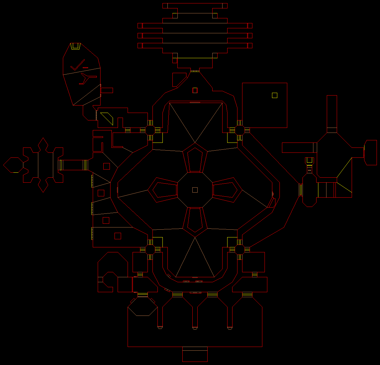 PlayStation Doom level 20, UNHOLY CATHEDRAL: Level map