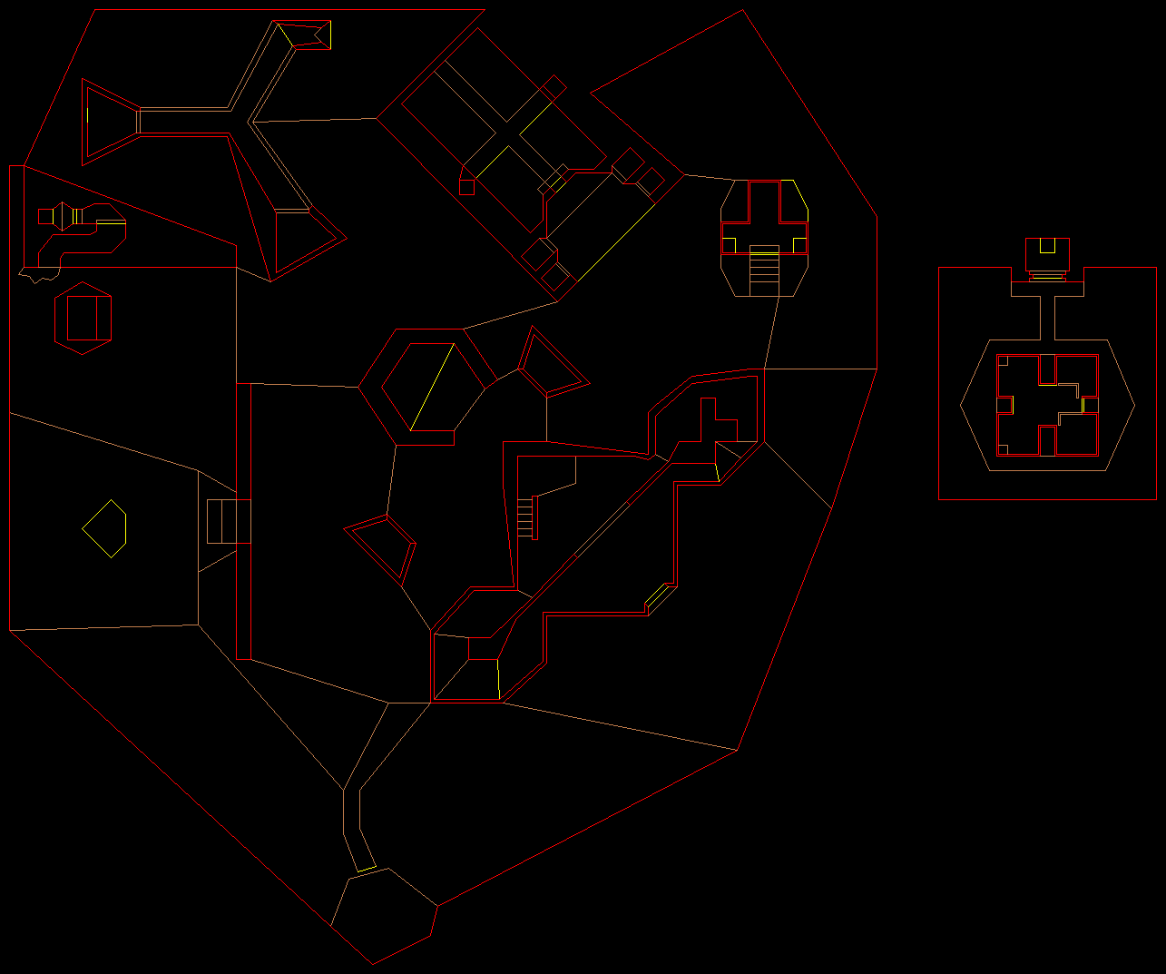 PlayStation Doom level 21, MT. EREBUS: Level map