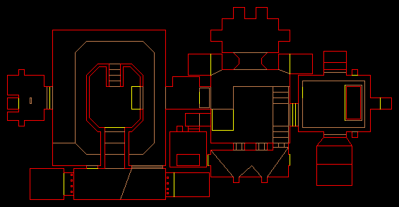 PlayStation Doom level 24, HELL BENEATH: Level map