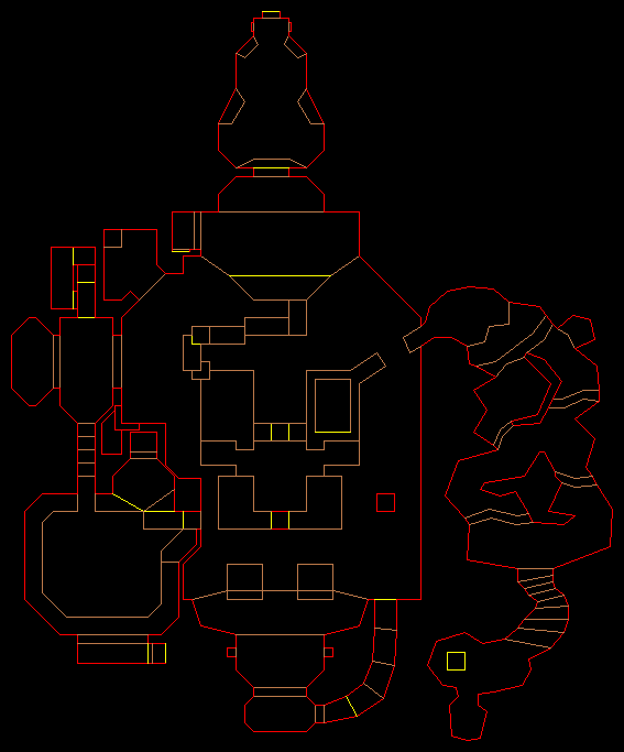 PlayStation Doom level 25, PERFECT HATRED: Level map