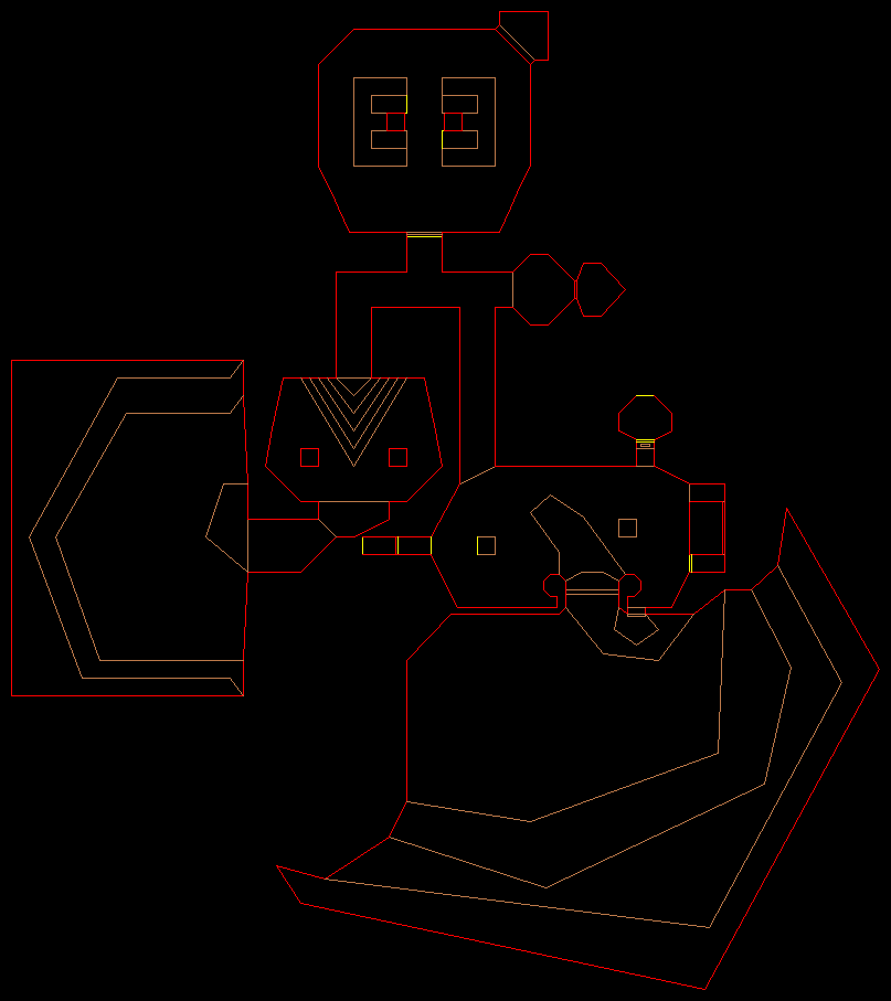 PlayStation Doom level 31, ENTRYWAY: Level map