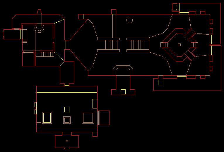 PlayStation Doom level 33, THE GAUNTLET: Level map