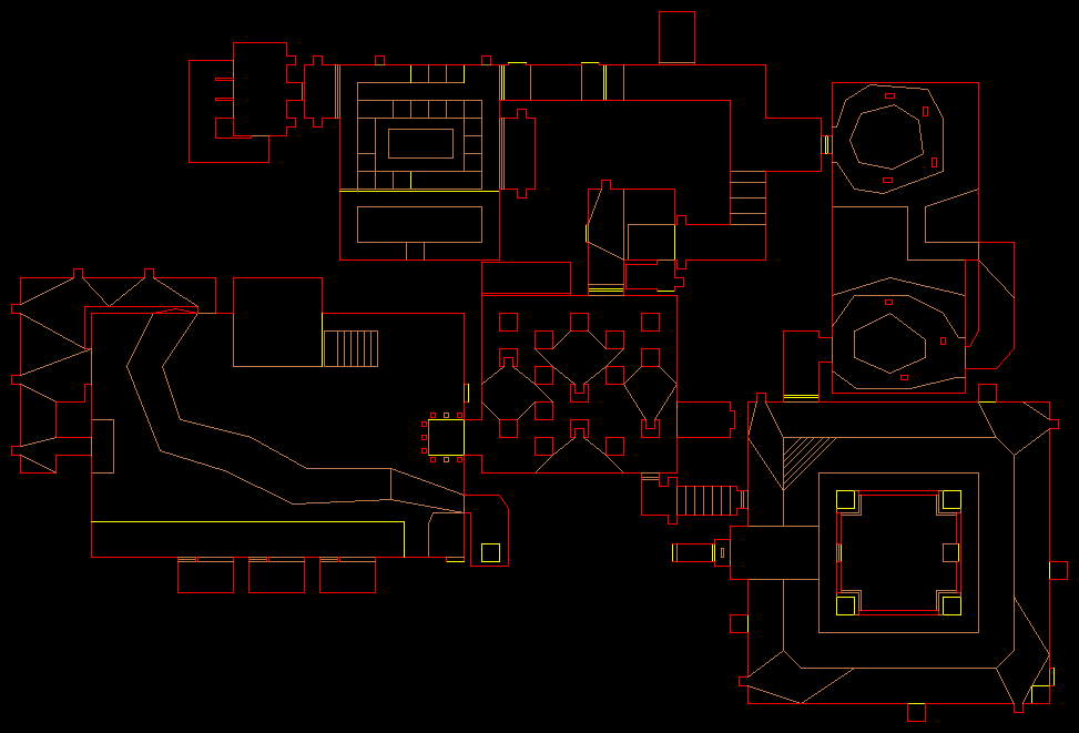 PlayStation Doom level 36, THE CRUSHER: Level map