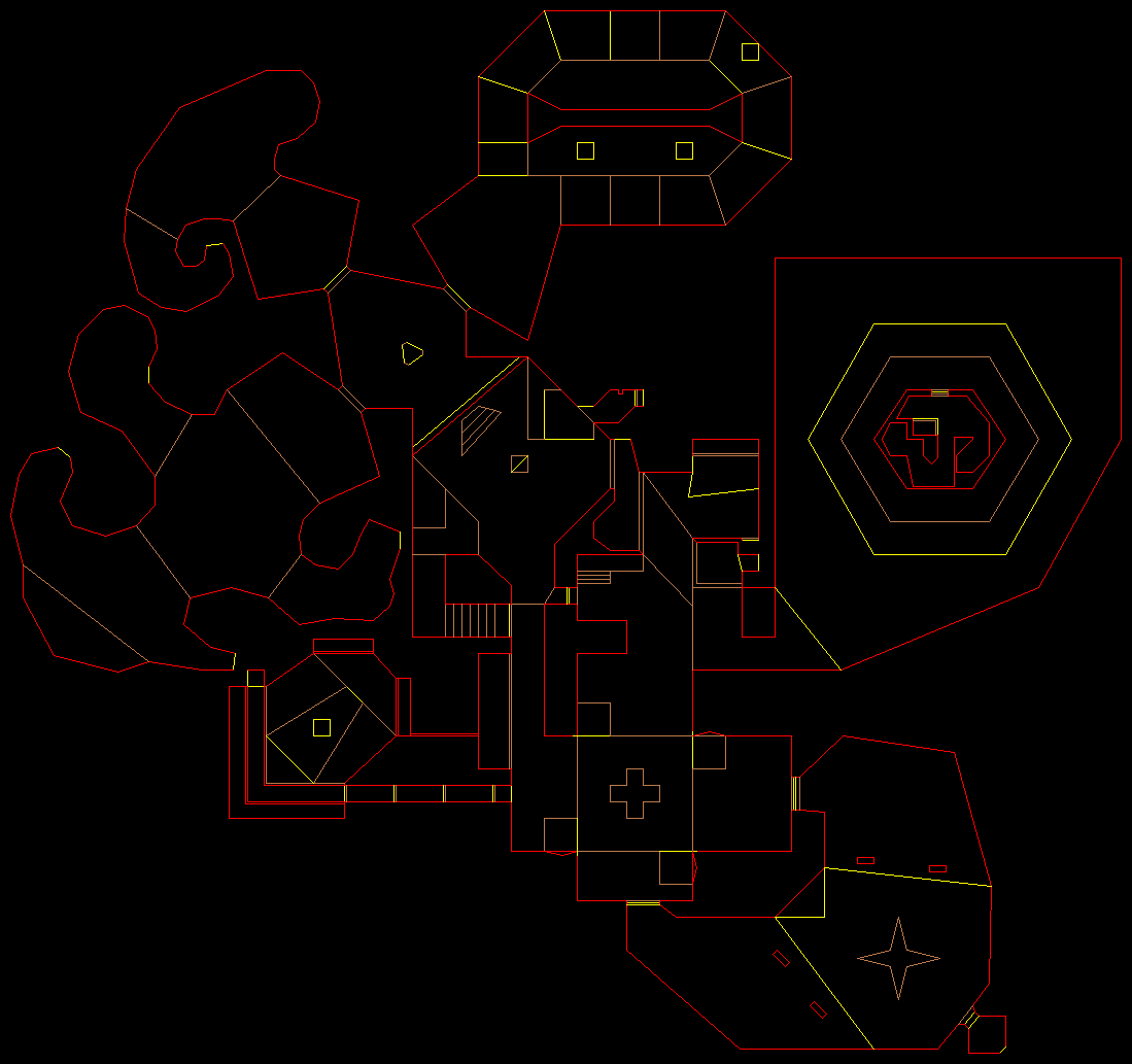 PlayStation Doom level 39, THE PIT: Level map