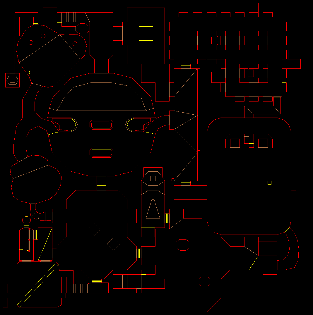 PlayStation Doom level 40, REFUELING BASE: Level map