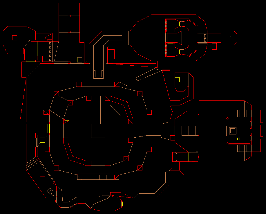 PlayStation Doom level 41, O OF DESTRUCTION!: Level map