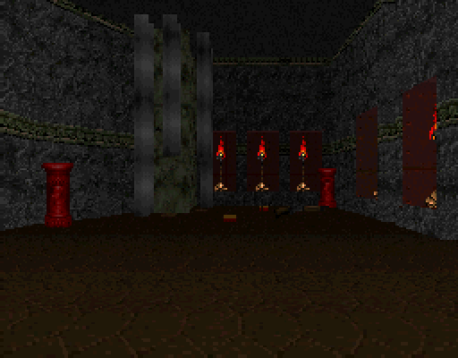 PlayStation Doom level 49, THE CATACOMBS: Start screen