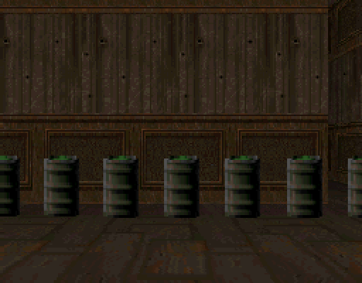 PlayStation Doom level 50, BARRELS OF FUN: Start screen