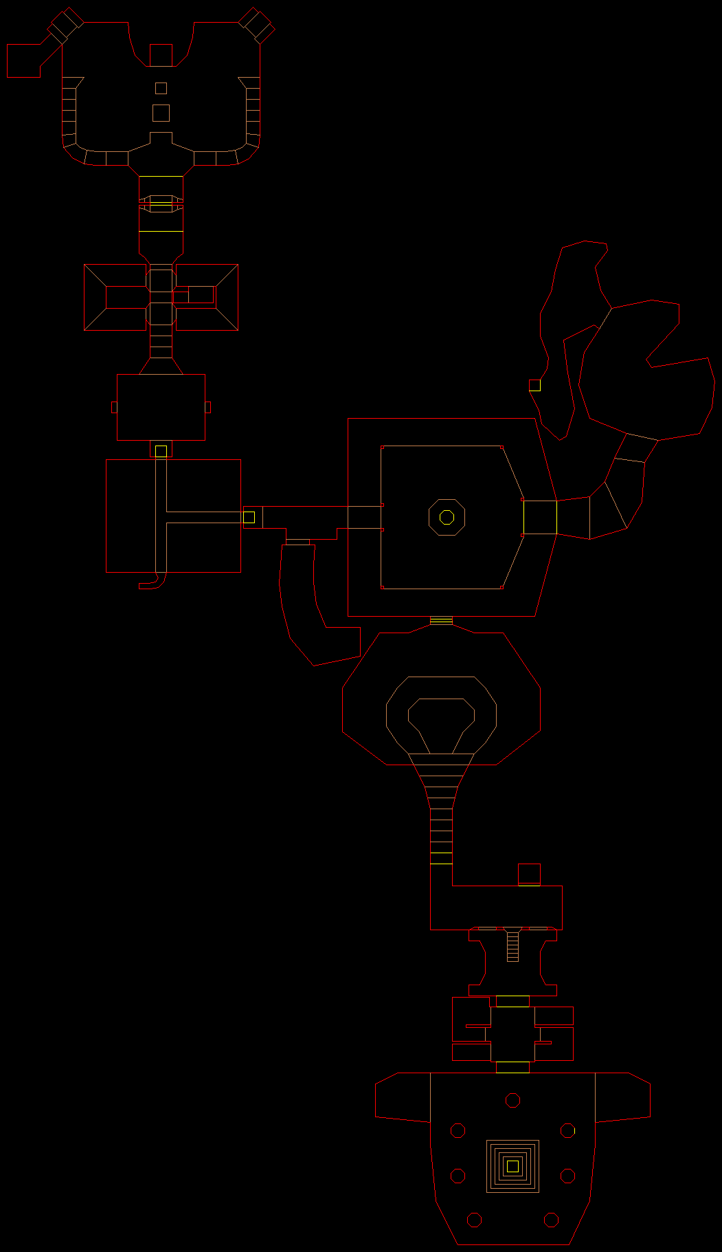 PlayStation Doom level 51, BLOODFALLS: Level map