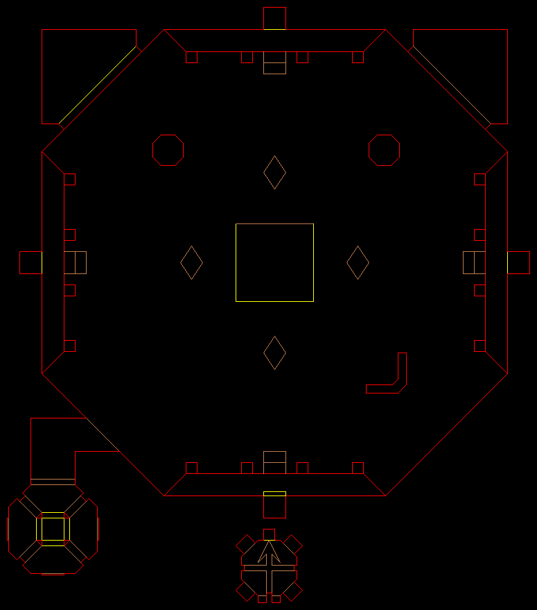 PlayStation Doom level 54, REDEMPTION DENIED: Level map