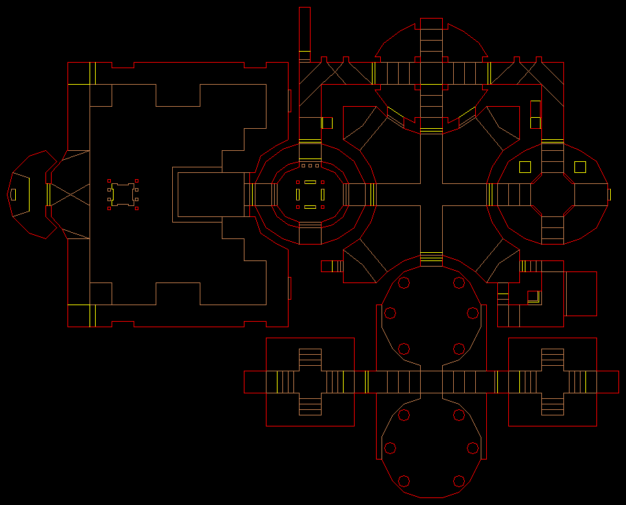 PlayStation Final Doom level 2, VIRGIL: Level map