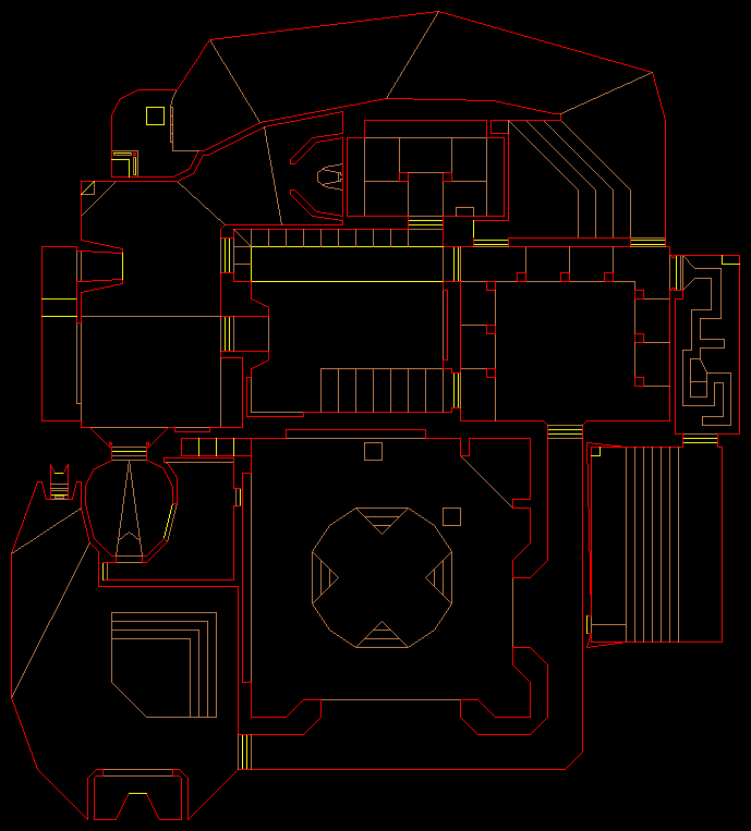 PlayStation Final Doom level 4, COMBINE: Level map