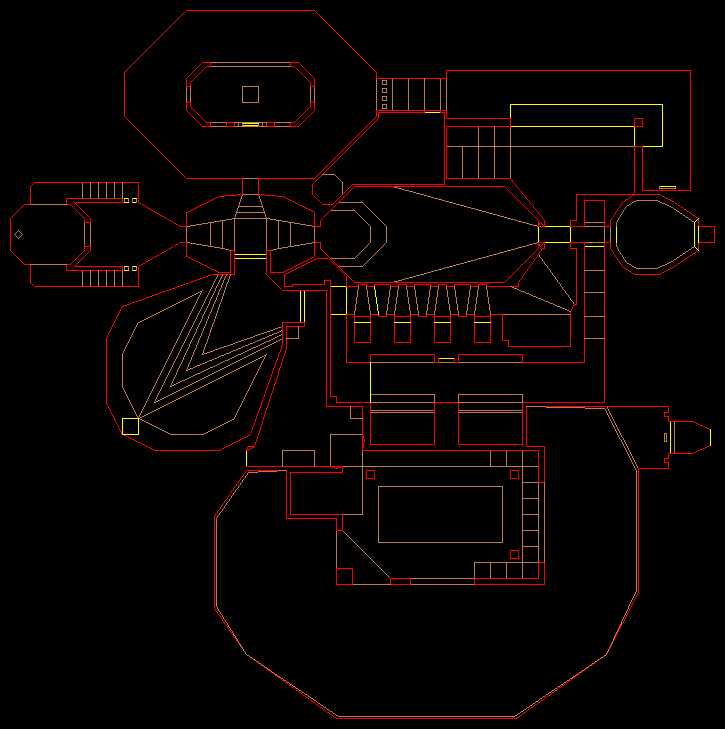 PlayStation Final Doom level 6, FISTULA: Level map