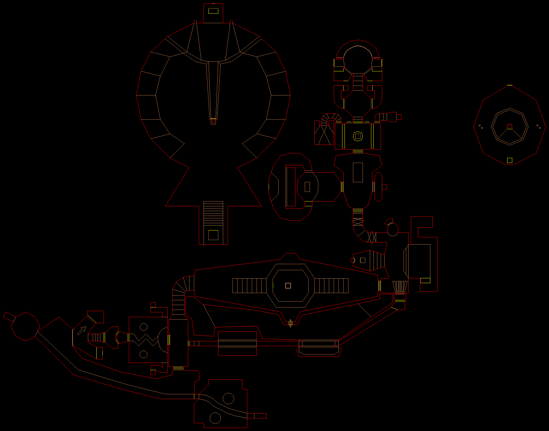 PlayStation Final Doom level 7, GERYON: Level map