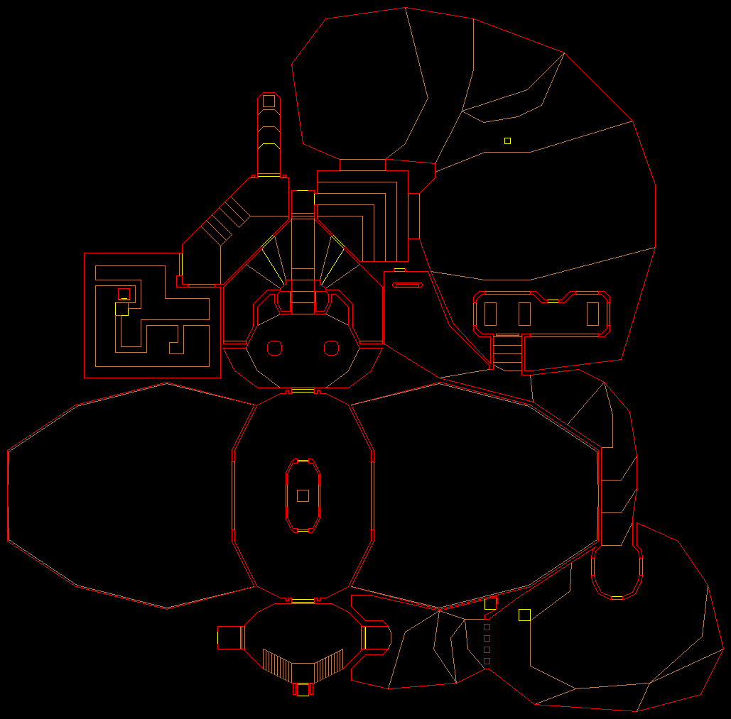 PlayStation Final Doom level 11, SUBSPACE: Level map