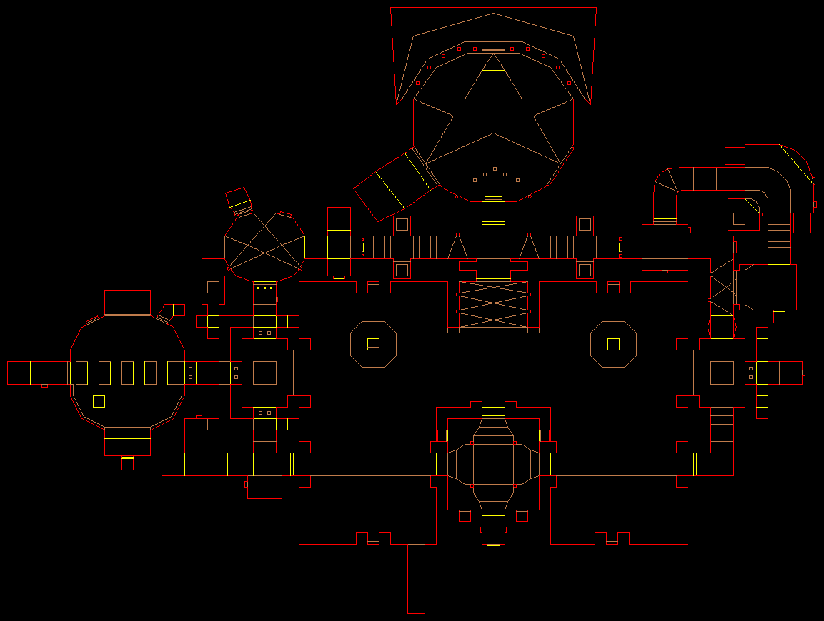 PlayStation Final Doom level 13, VESPERAS: Level map