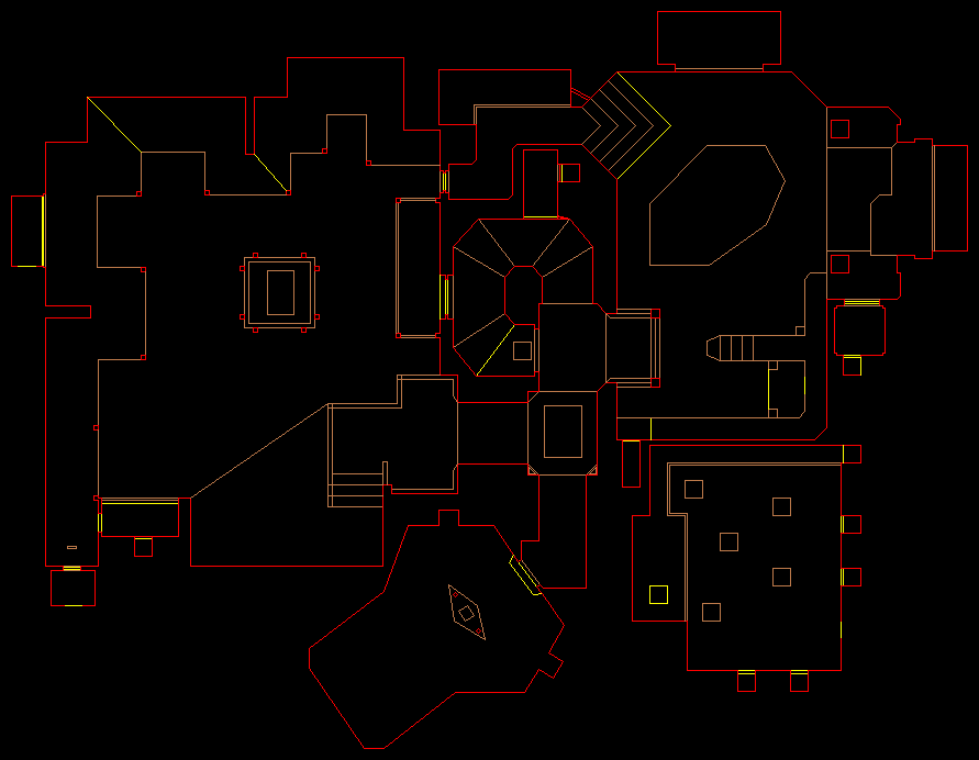 PlayStation Final Doom level 15, HUMAN BARBECUE: Level map