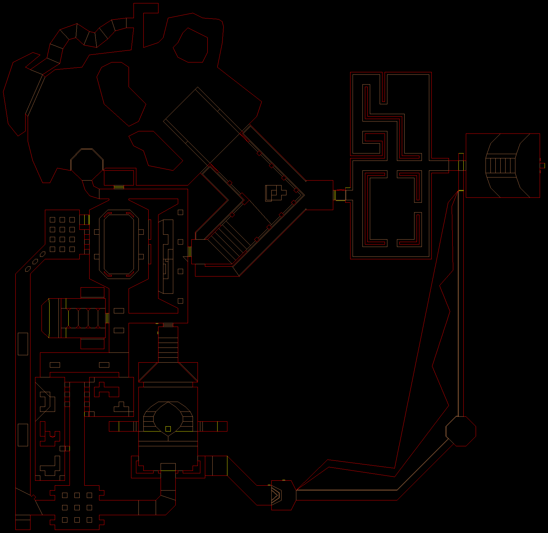 PlayStation Final Doom level 17, CRATER: Level map