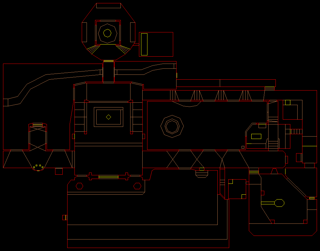 PlayStation Final Doom level 20, PROCESSING AREA: Level map