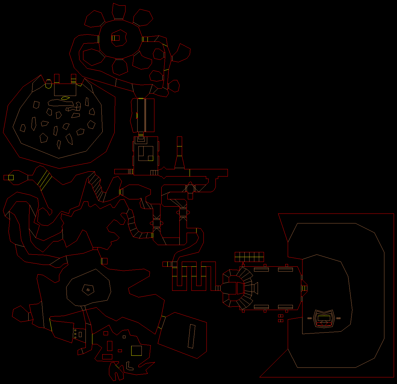 PlayStation Final Doom level 23, BALLISTYX: Level map