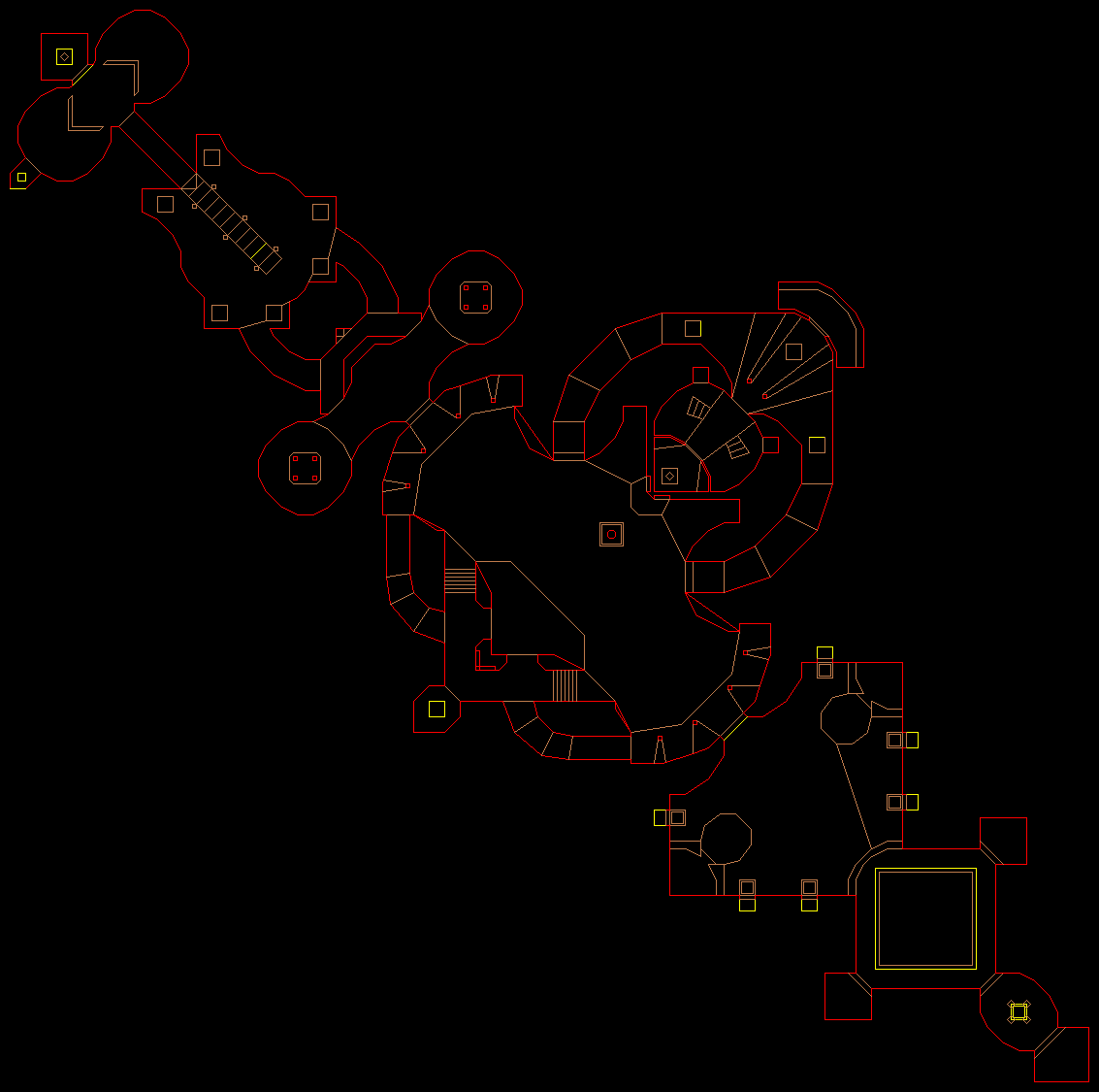 PlayStation Final Doom level 27, GHOST TOWN: Level map