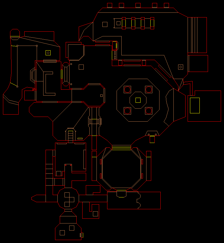 PlayStation Final Doom level 30, ONSLAUGHT: Level map